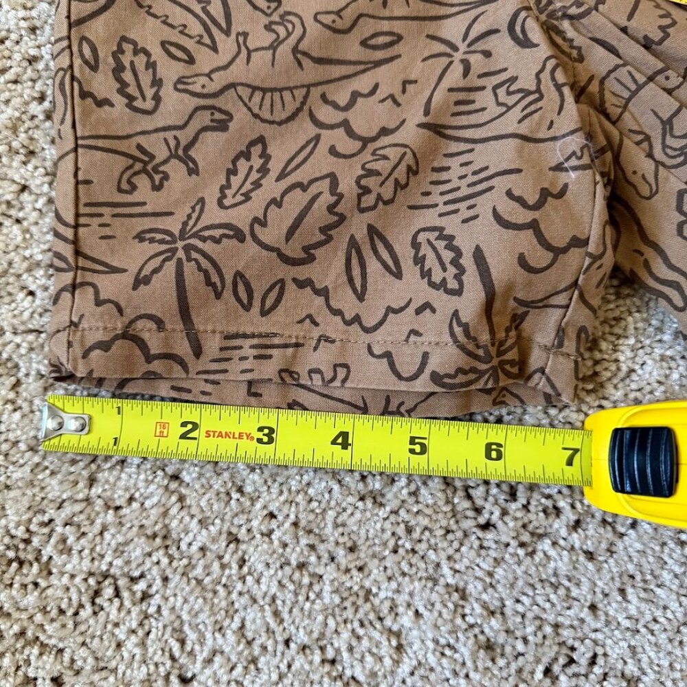 NWT Cat & Jack Boys 3T Drawstring Dinosaurs Brown Shorts Casual Kidswear Artsy - Picture 5 of 9